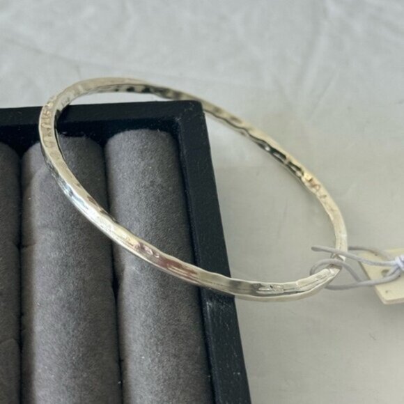 Seed & Sage ATI 925 Sterling Silver Bangle Hammered Bracelet Mexico D-2 3/4\